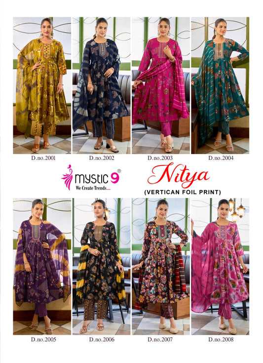 Nitya Vol 2 Mystic 9 Vertican Readymade Anarkali Suits Exporter Ahmedabad