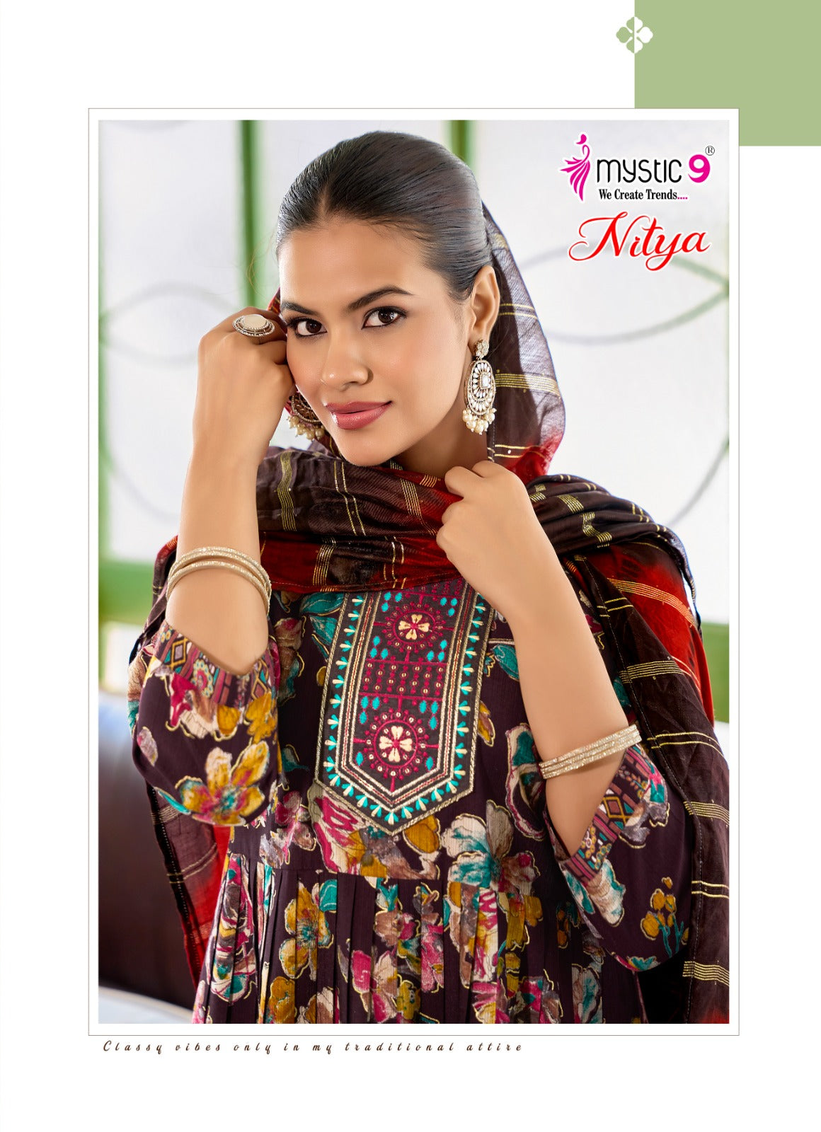 Nitya Vol 2 Mystic 9 Vertican Readymade Anarkali Suits Exporter Ahmedabad