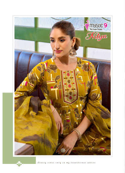 Nitya Vol 2 Mystic 9 Vertican Readymade Anarkali Suits Exporter Ahmedabad