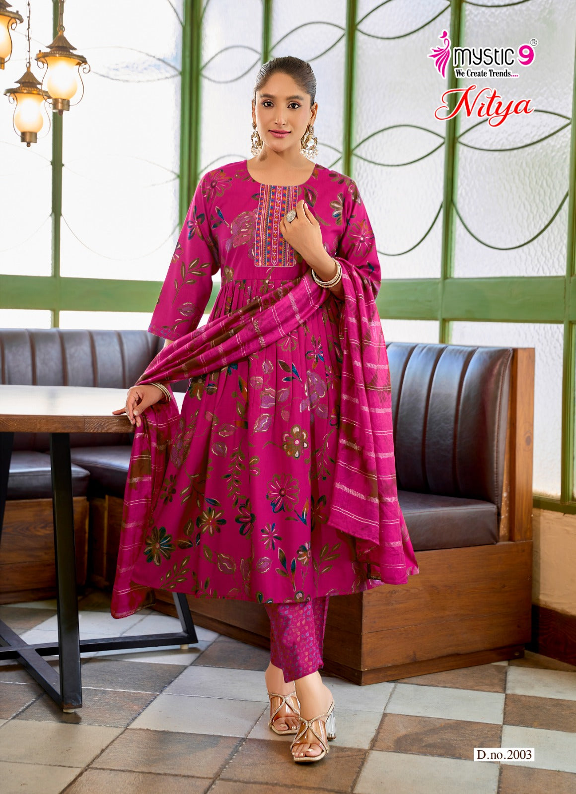 Nitya Vol 2 Mystic 9 Vertican Readymade Anarkali Suits Exporter Ahmedabad