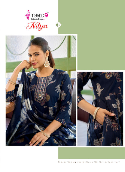 Nitya Vol 2 Mystic 9 Vertican Readymade Anarkali Suits Exporter Ahmedabad