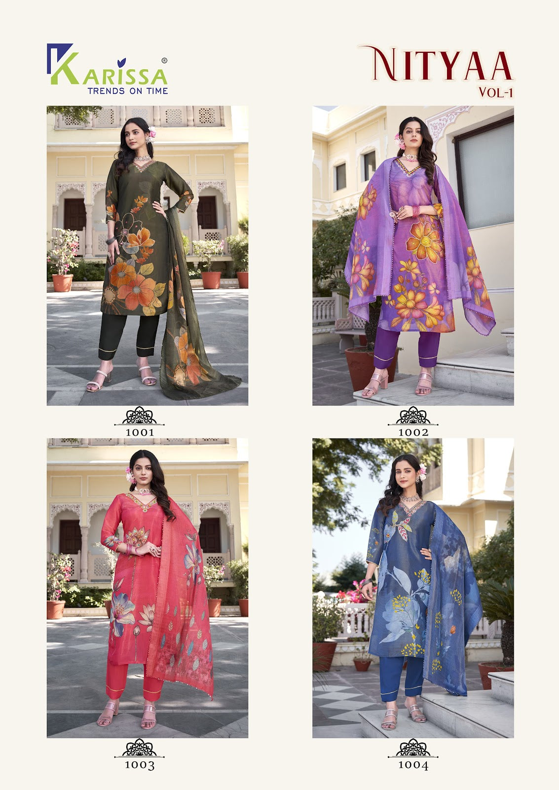 Nityaa Vol 1 Karissa Viscose Readymade Pant Style Suits Supplier India