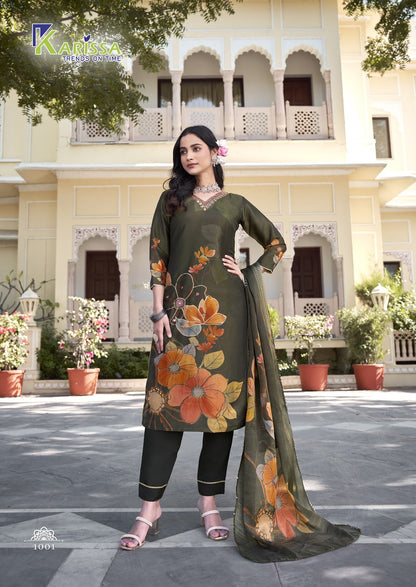 Nityaa Vol 1 Karissa Viscose Readymade Pant Style Suits Supplier India