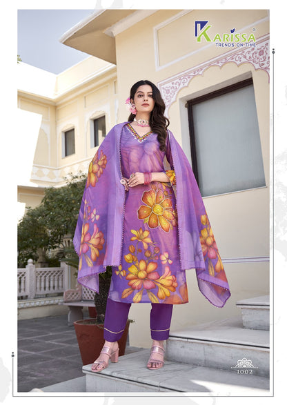 Nityaa Vol 1 Karissa Viscose Readymade Pant Style Suits Supplier India