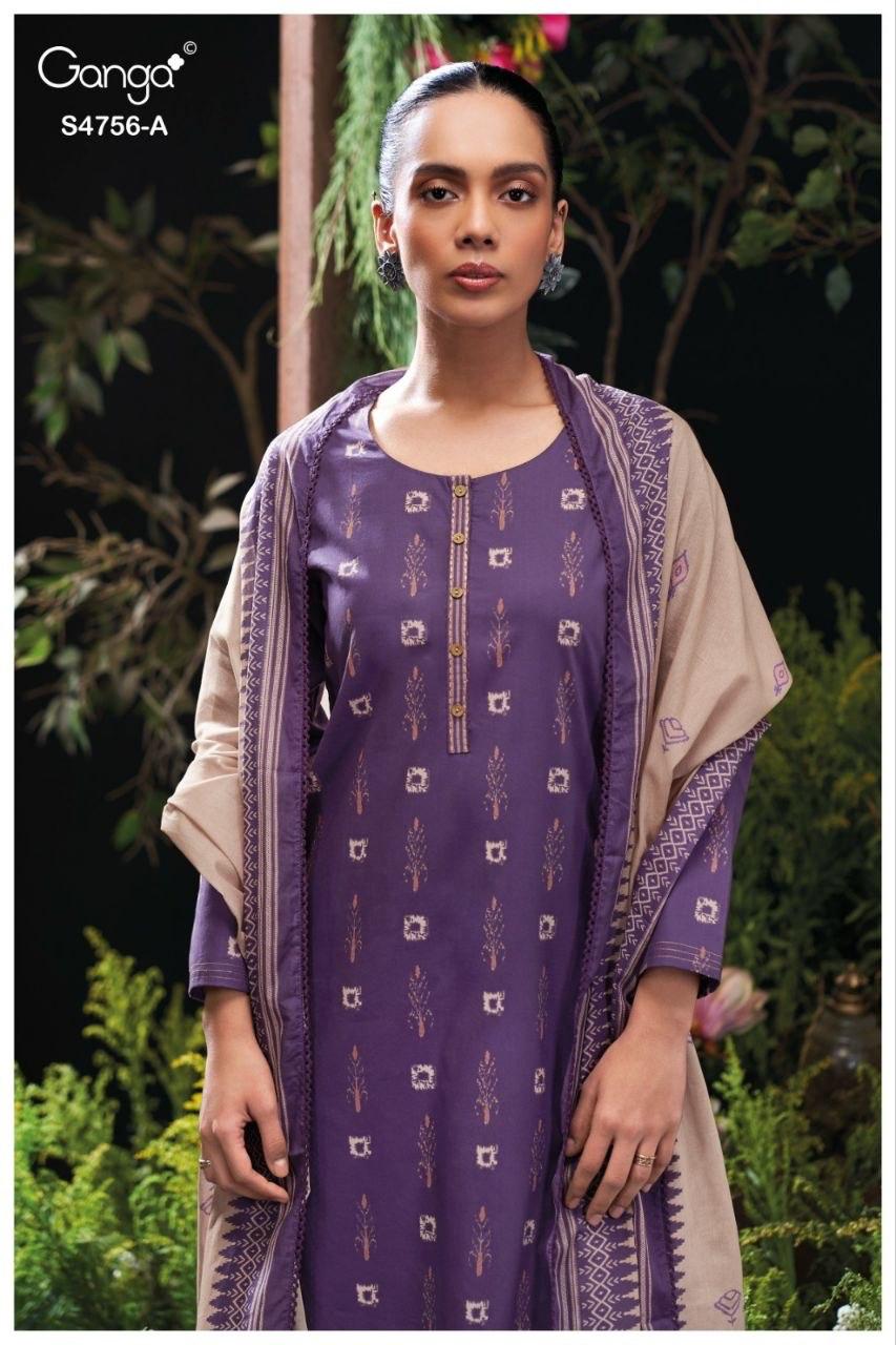 Nityasha S4756 Ganga Cotton Plazzo Style Suits Supplier Gujarat