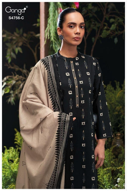 Nityasha S4756 Ganga Cotton Plazzo Style Suits Supplier Gujarat