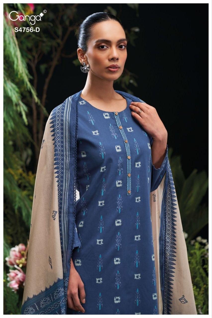 Nityasha S4756 Ganga Cotton Plazzo Style Suits Supplier Gujarat