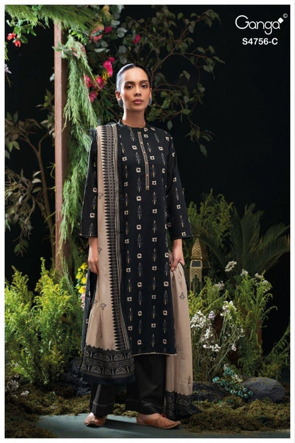 Nityasha S4756 Ganga Cotton Plazzo Style Suits Supplier Gujarat