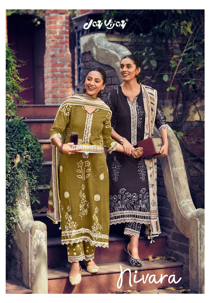Nivara Jay Vijay Cotton Pant Style Suits Wholesale Price