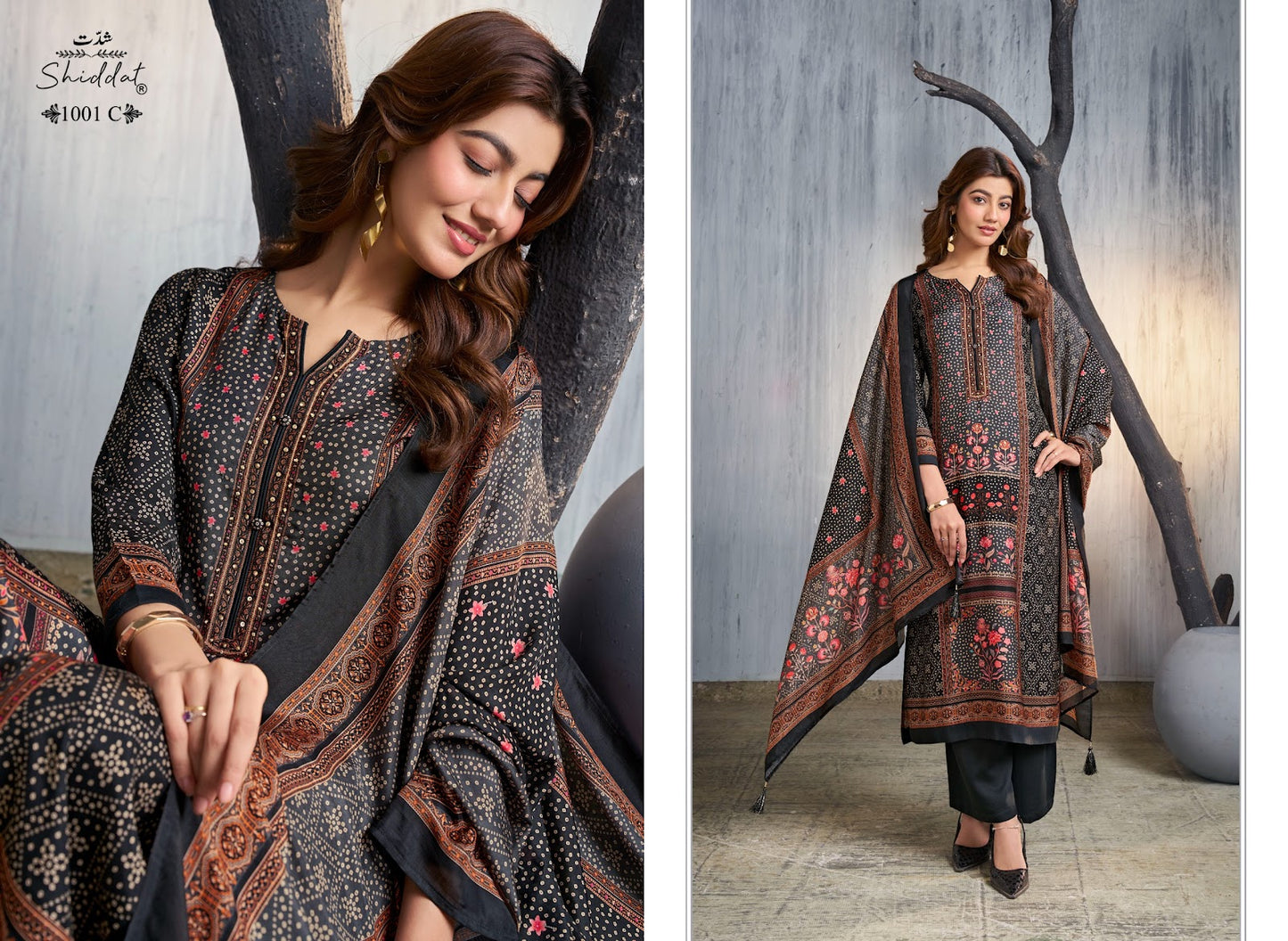 Nivara Shiddat Muslin Plazzo Style Suits Exporter