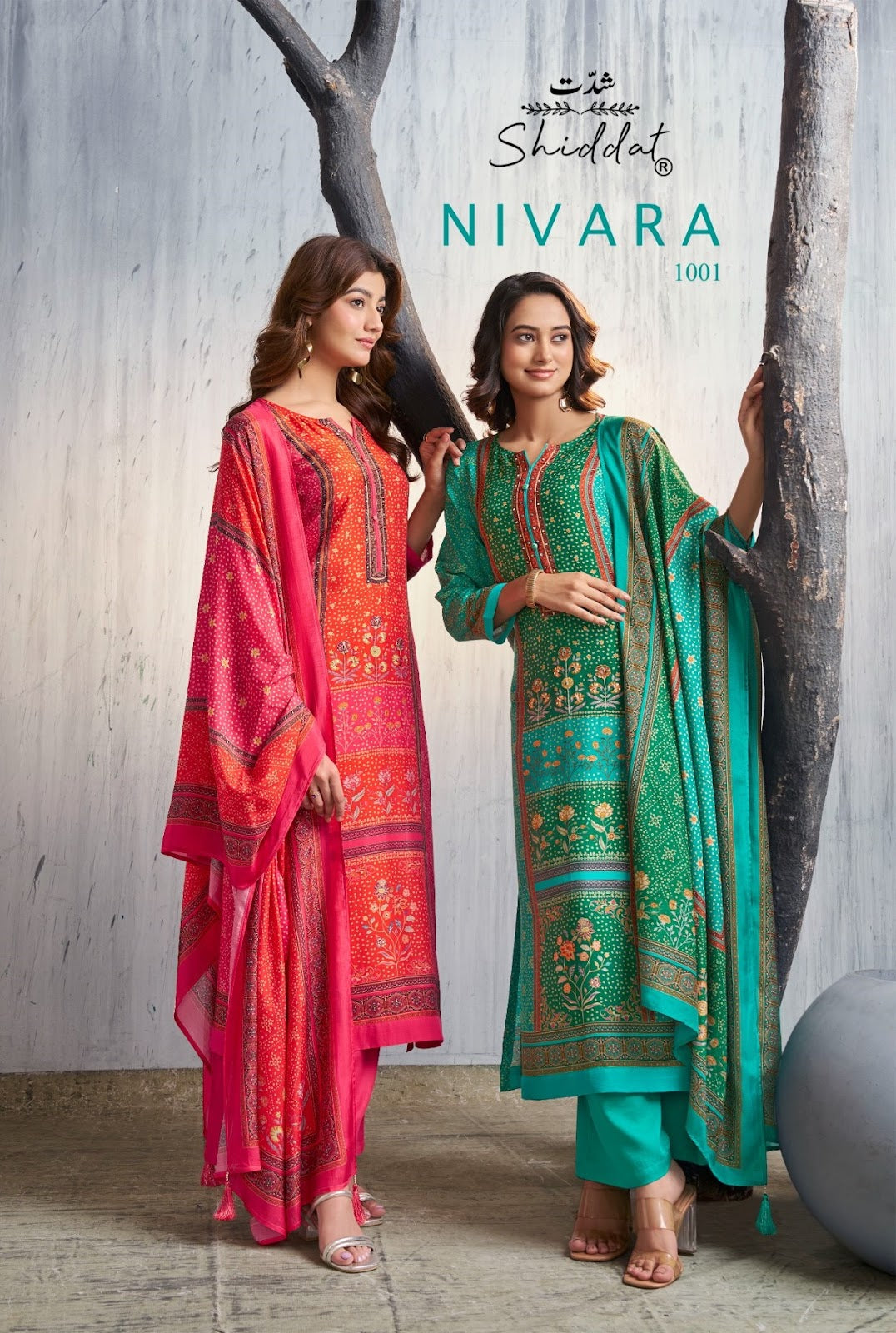 Nivara Shiddat Muslin Plazzo Style Suits Exporter