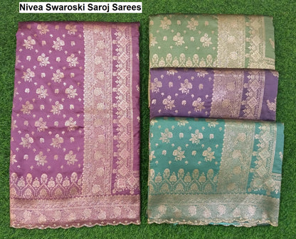 Nivea Swaroski Saroj Pure Silk Sarees Wholesaler Ahmedabad