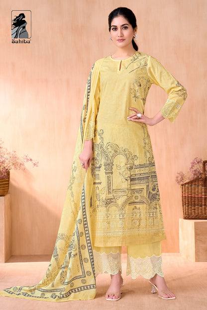 Nivedita Sahiba Cotton Lawn Plazzo Style Suits Supplier Gujarat