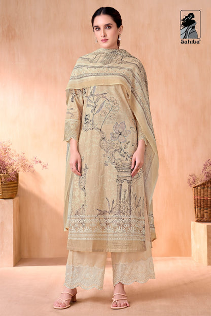 Nivedita Sahiba Cotton Lawn Plazzo Style Suits Supplier Gujarat