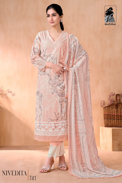 Nivedita Sahiba Cotton Lawn Plazzo Style Suits Supplier Gujarat