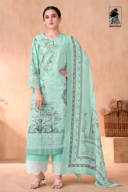 Nivedita Sahiba Cotton Lawn Plazzo Style Suits Supplier Gujarat