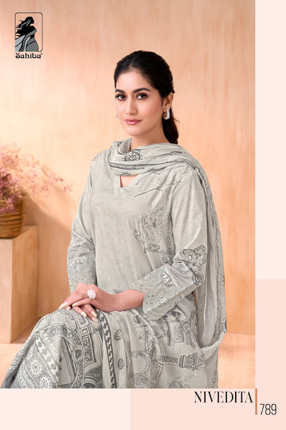 Nivedita Sahiba Cotton Lawn Plazzo Style Suits Supplier Gujarat