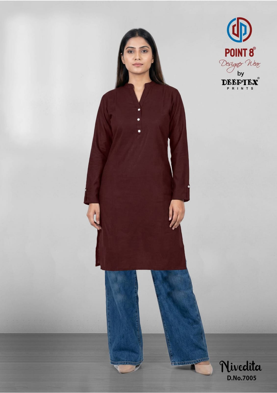 Nivedita Vol 7 Point 8 Deeptex Prints Cotton Knee Length Kurtis Manufacturer Gujarat