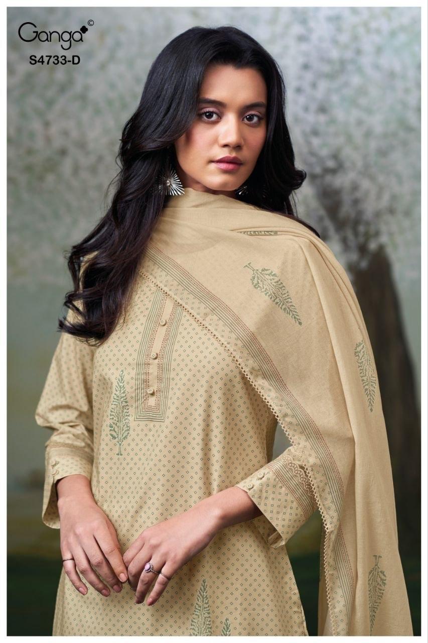 Nivellea S4733 Ganga Cotton Plazzo Style Suits Wholesaler India