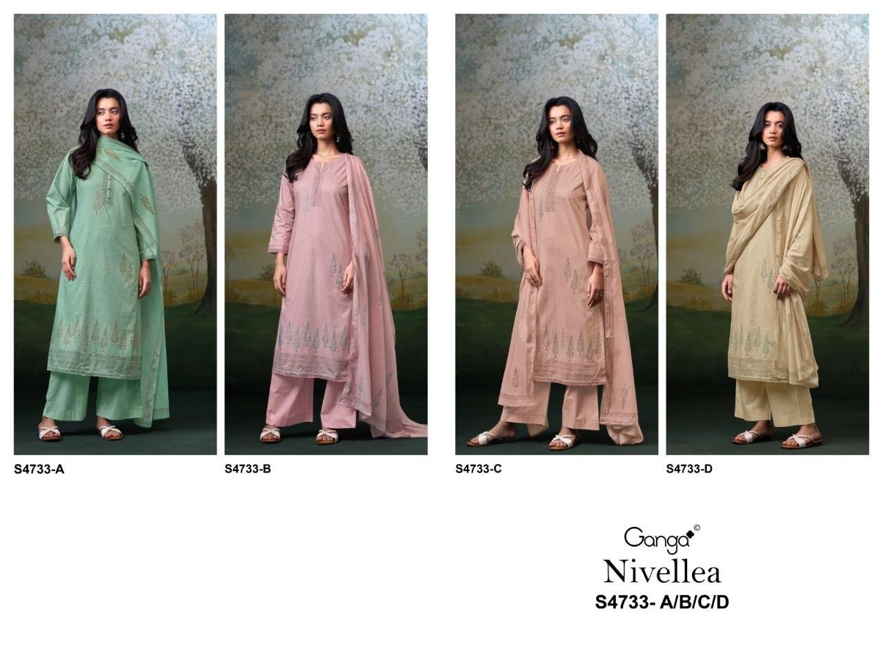 Nivellea S4733 Ganga Cotton Plazzo Style Suits Wholesaler India