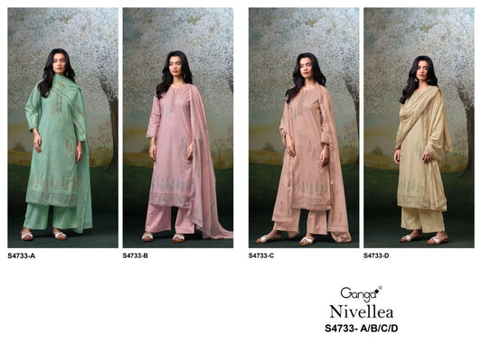 Nivellea S4733 Ganga Cotton Plazzo Style Suits Wholesaler India