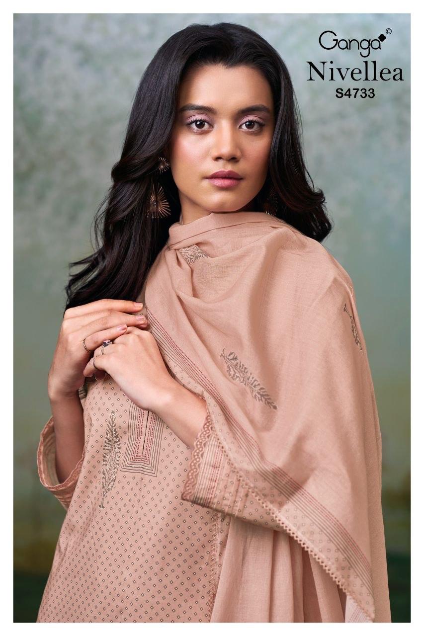 Nivellea S4733 Ganga Cotton Plazzo Style Suits Wholesaler India