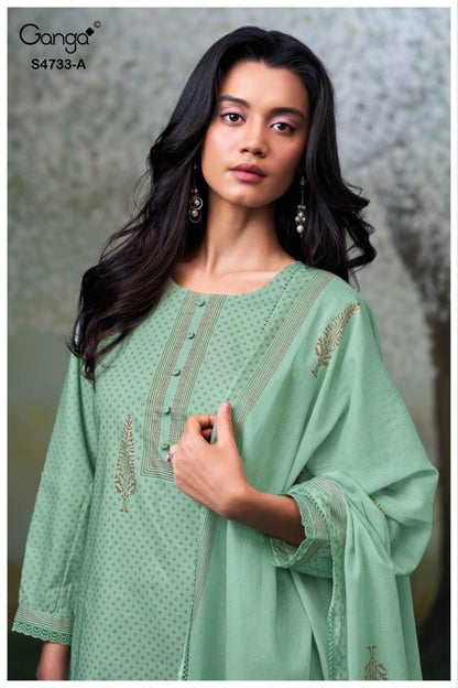 Nivellea S4733 Ganga Cotton Plazzo Style Suits Wholesaler India