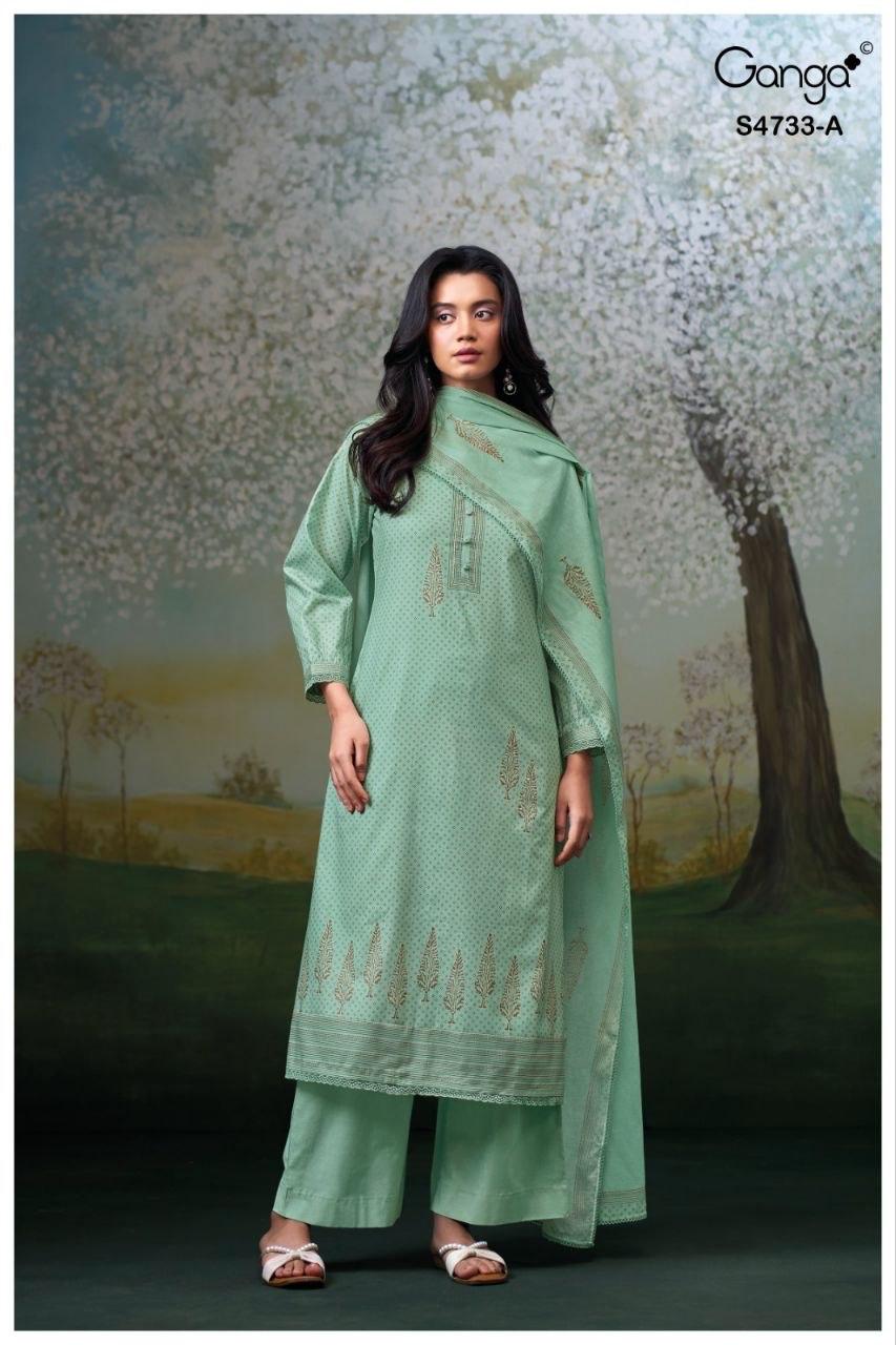 Nivellea S4733 Ganga Cotton Plazzo Style Suits Wholesaler India