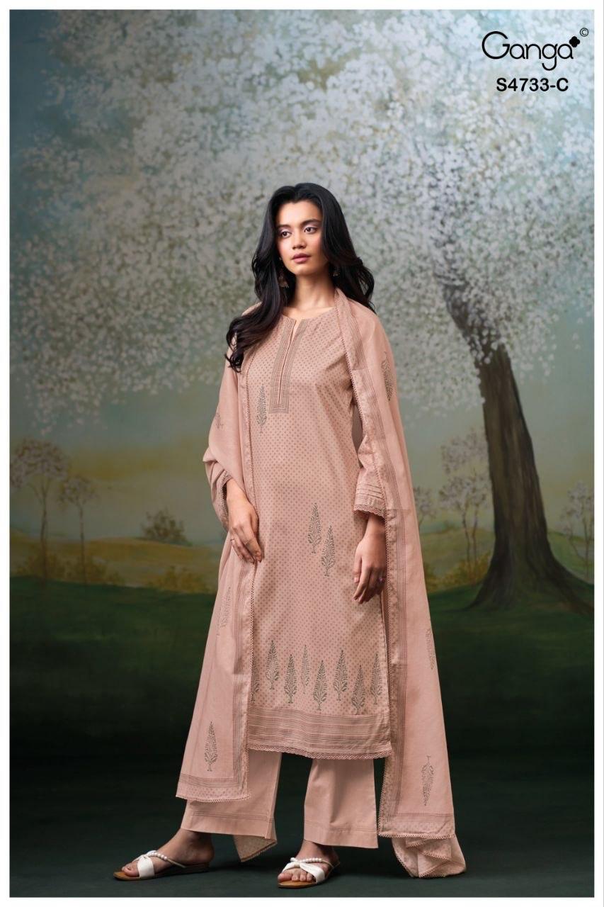 Nivellea S4733 Ganga Cotton Plazzo Style Suits Wholesaler India
