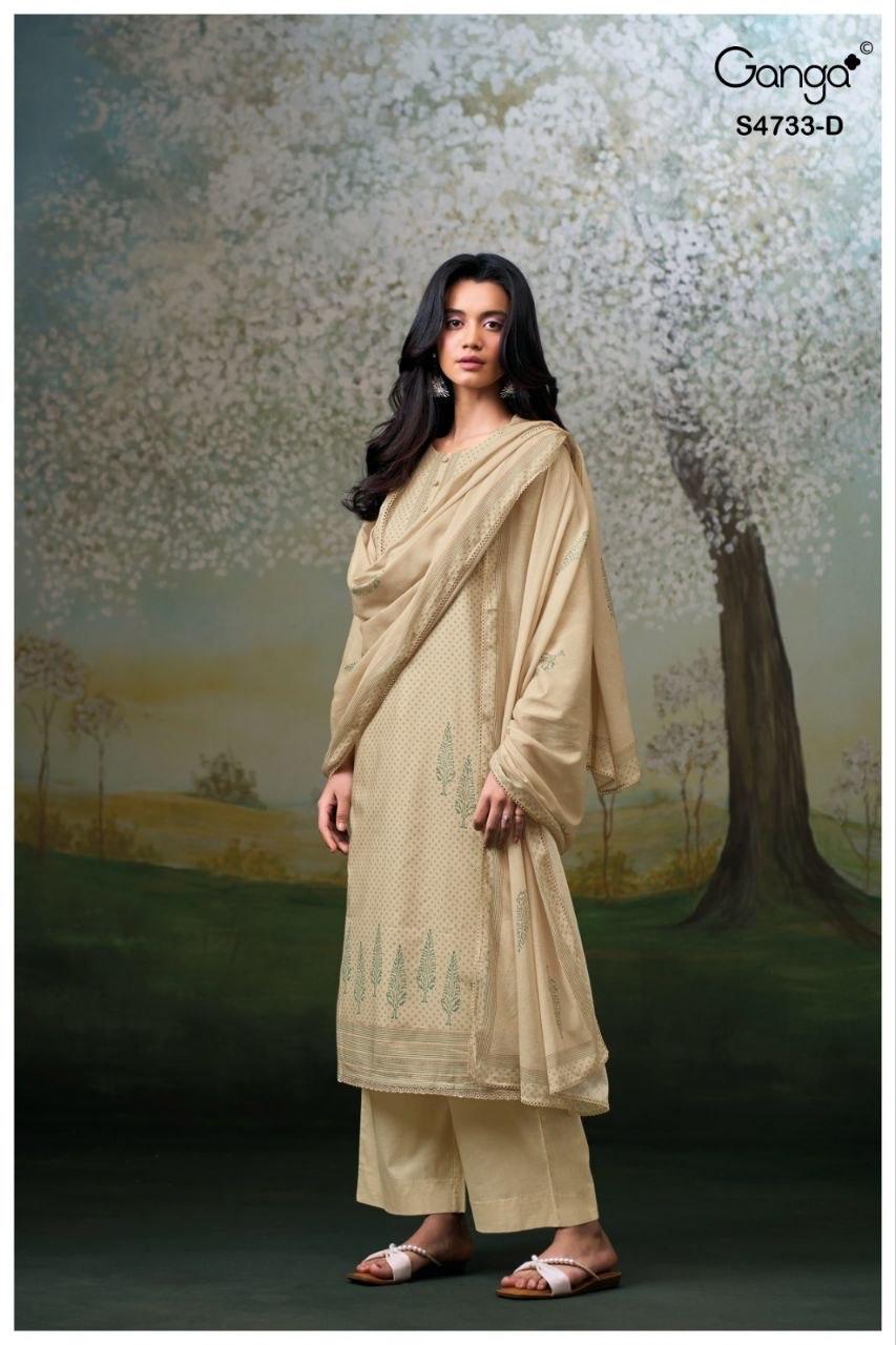 Nivellea S4733 Ganga Cotton Plazzo Style Suits Wholesaler India