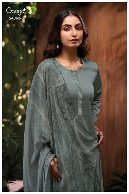 Niviana 4063 Ganga Premium Cotton Plazzo Style Suits Manufacturer Gujarat