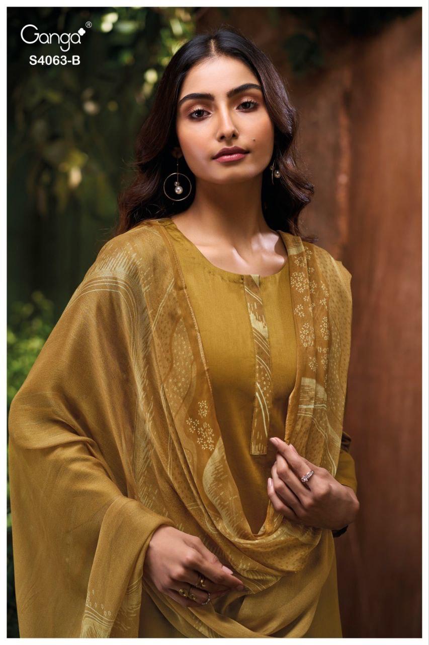 Niviana 4063 Ganga Premium Cotton Plazzo Style Suits Manufacturer Gujarat