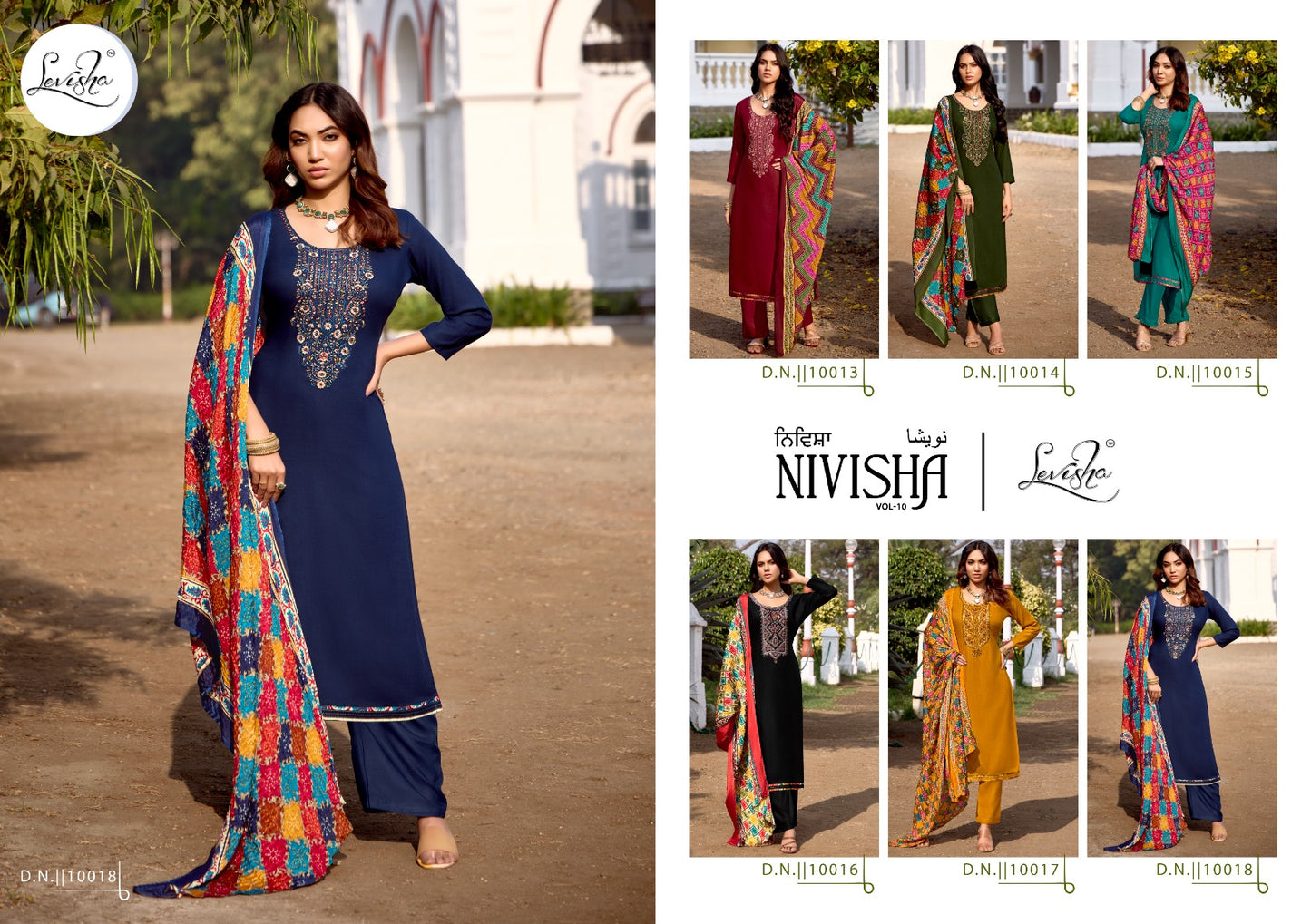 Nivisha Vol 10 Levisha Rayon Slub Karachi Salwar Suits Wholesale Price