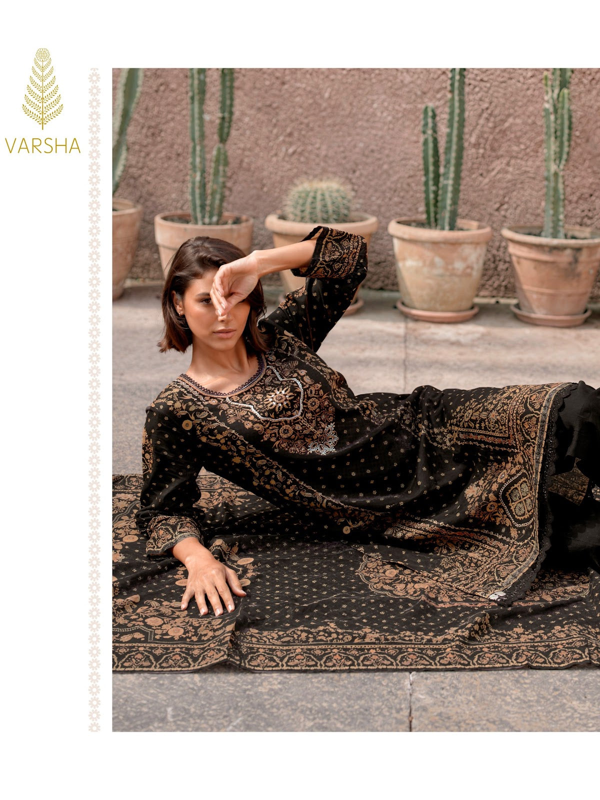 Nivita Varshaa Viscose Muslin Pant Style Suits Exporter Gujarat