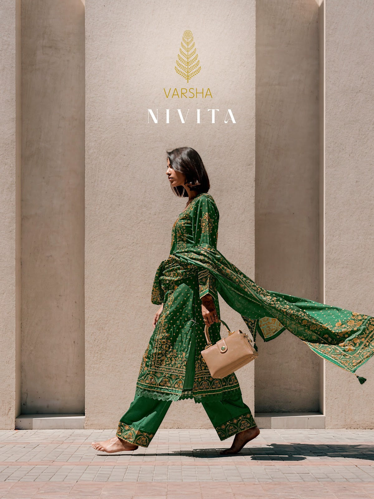 Nivita Varshaa Viscose Muslin Pant Style Suits Exporter Gujarat