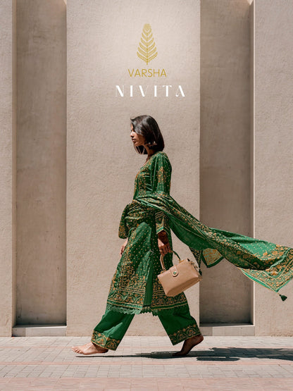 Nivita Varshaa Viscose Muslin Pant Style Suits Exporter Gujarat