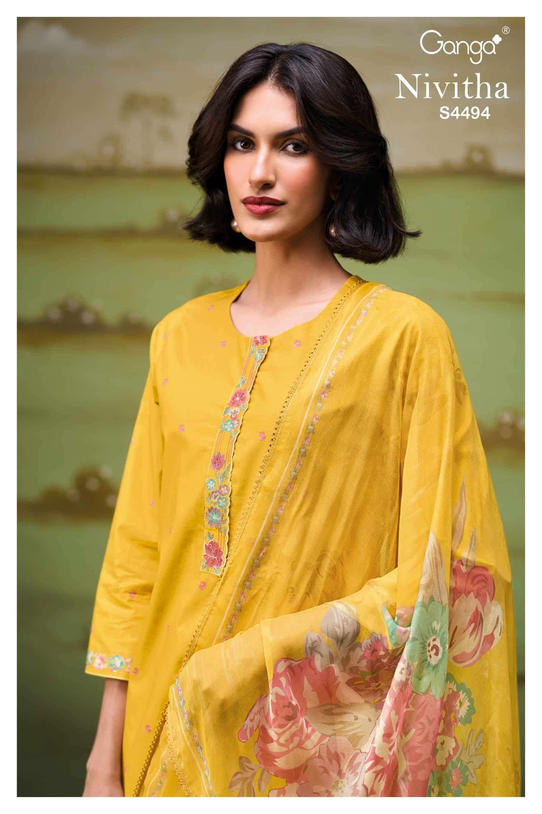 Nivitha 4494 Ganga Cotton Pant Style Suits Manufacturer Gujarat