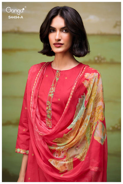 Nivitha 4494 Ganga Cotton Pant Style Suits Manufacturer Gujarat