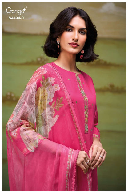 Nivitha 4494 Ganga Cotton Pant Style Suits Manufacturer Gujarat