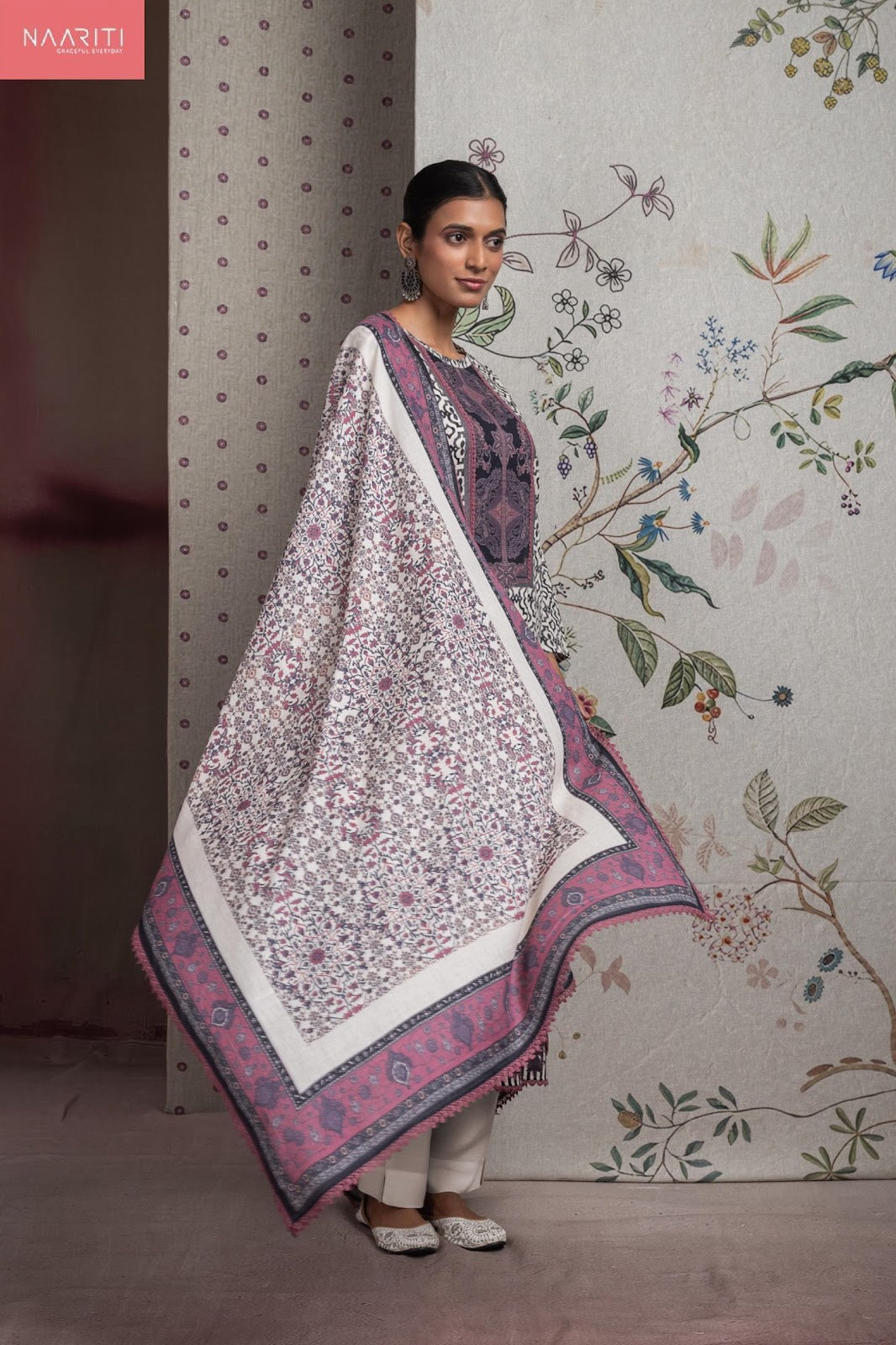 Nivor Naariti Cotton Lawn Pant Style Suits Supplier India