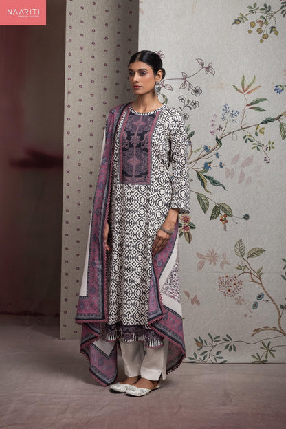 Nivor Naariti Cotton Lawn Pant Style Suits Supplier India