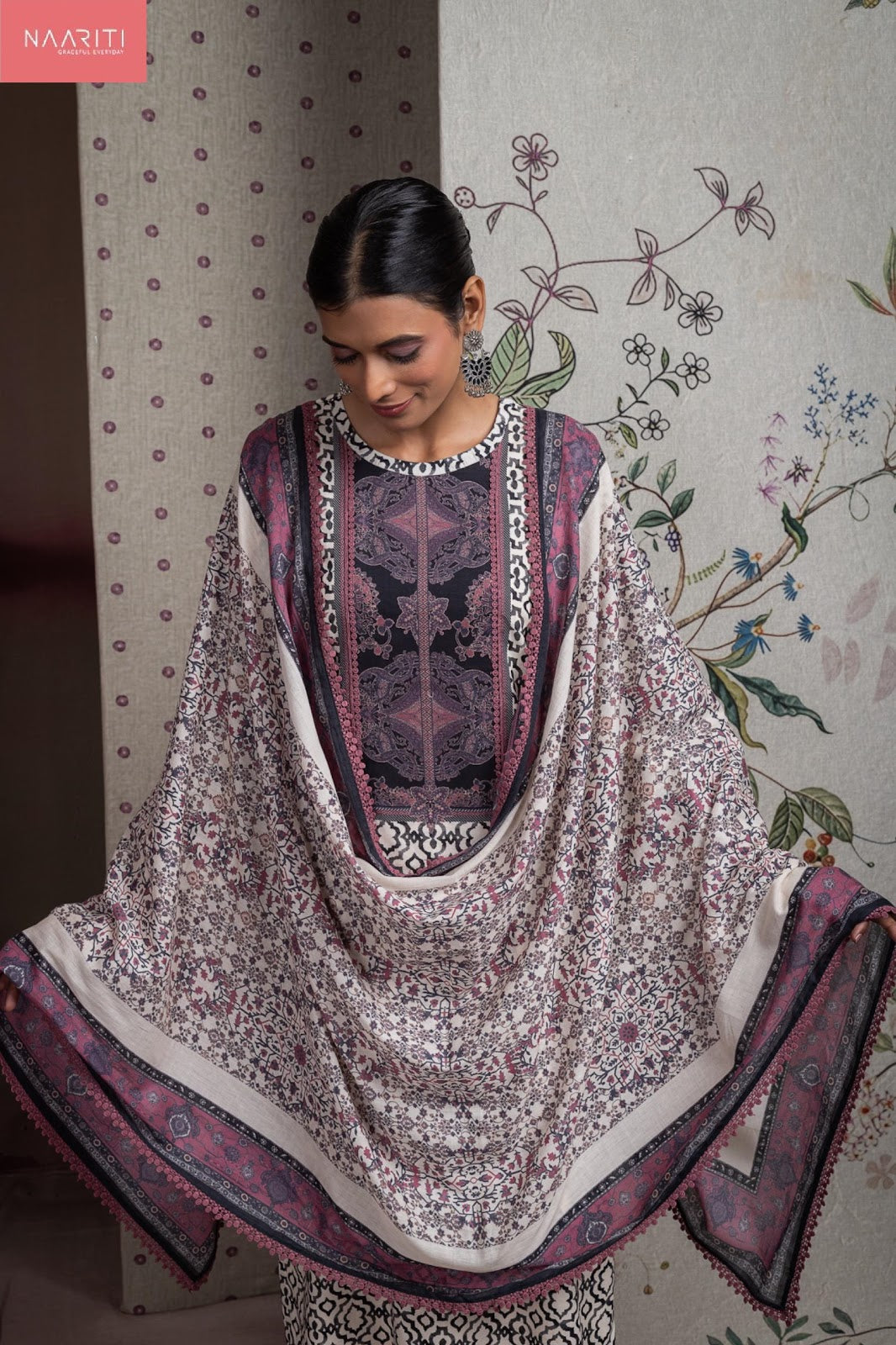 Nivor Naariti Cotton Lawn Pant Style Suits Supplier India