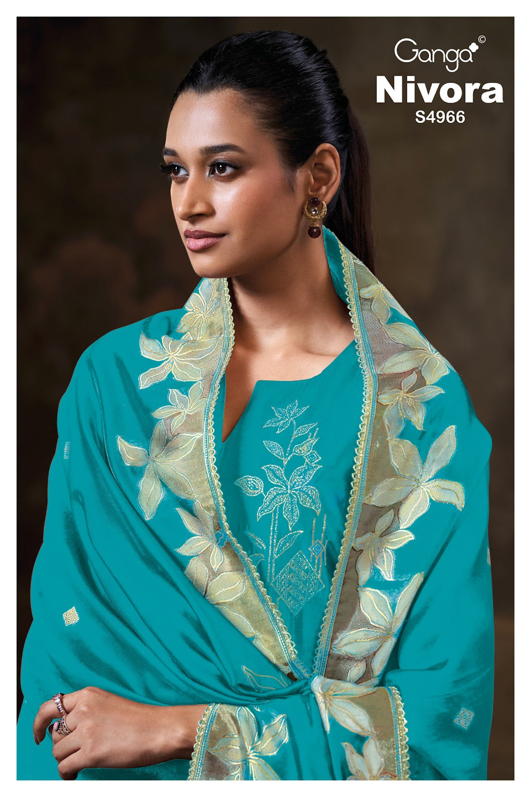 Nivora S4966 Ganga Woven Silk Plazzo Style Suits Wholesale Price