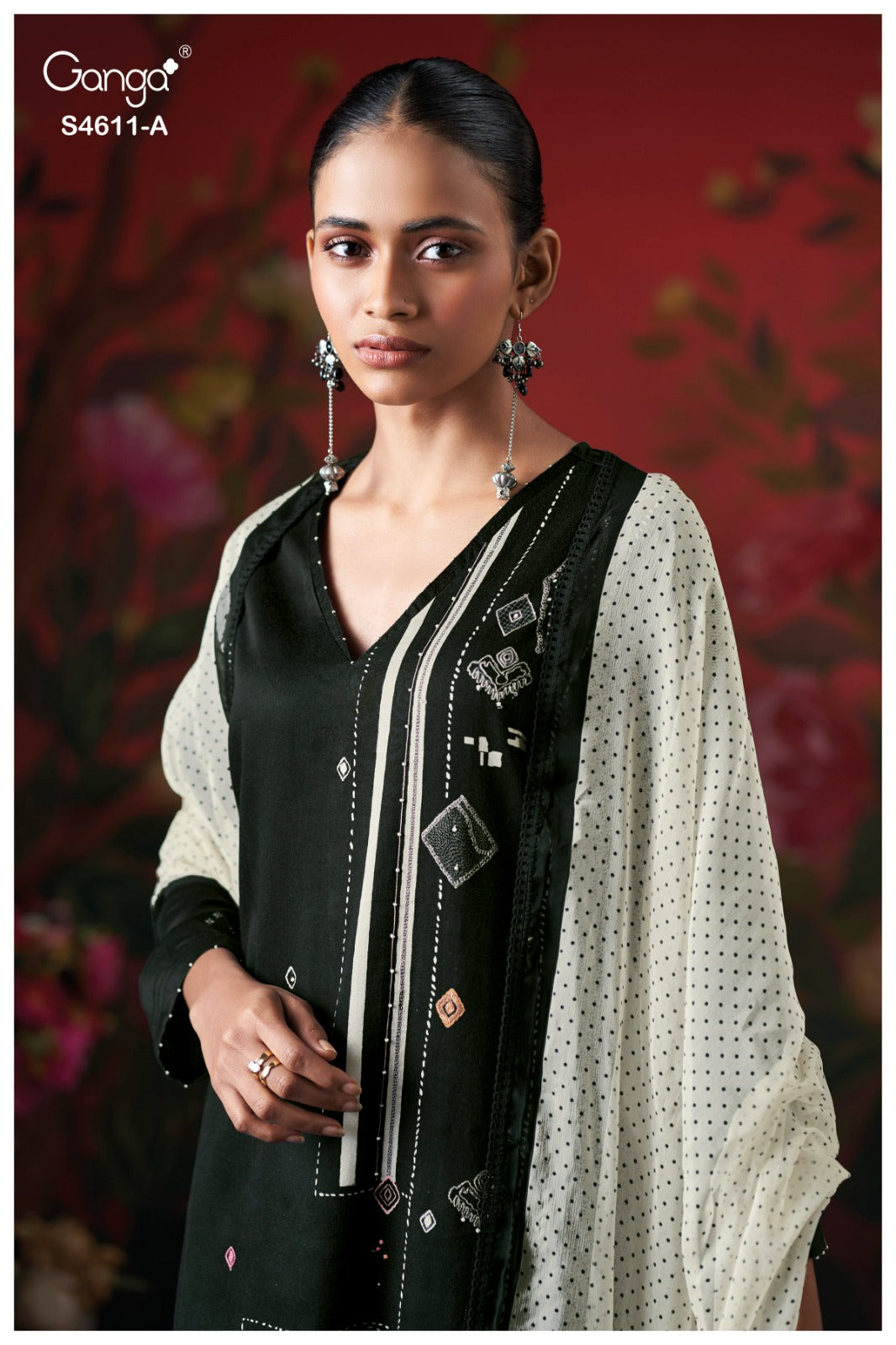 Nivra S4611 Ganga Cotton Satin Plazzo Style Suits Wholesaler India