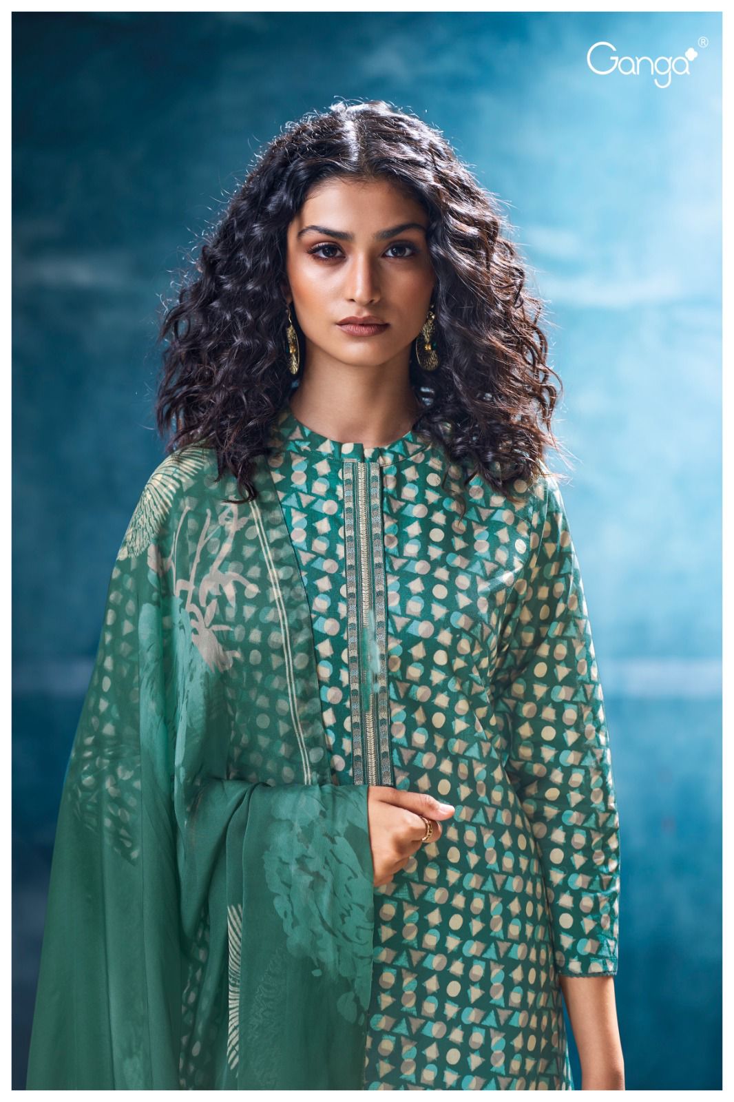 Nivritti 3584 Ganga Premium Cotton Pant Style Suits Supplier India