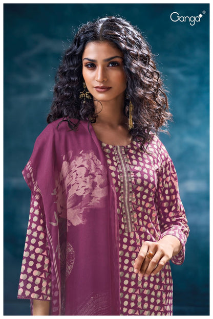 Nivritti 3584 Ganga Premium Cotton Pant Style Suits Supplier India
