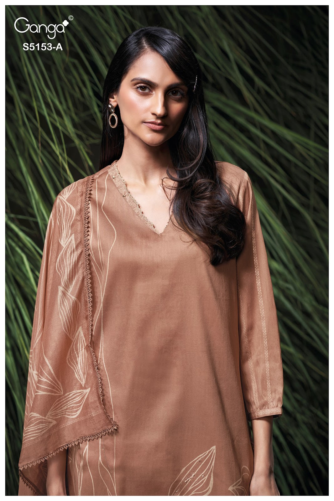 Nivya S5153 Ganga Cotton Satin Pant Style Suits Wholesaler Gujarat
