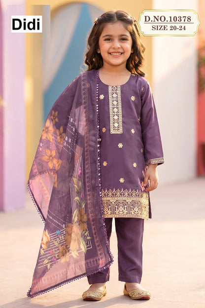 Niya Dn 10378 Didi Roman Girls Readymade Pant Suits Wholesaler Ahmedabad
