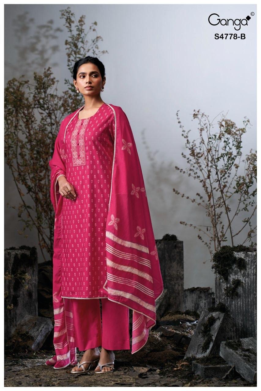 Niyana S4778 Ganga Cotton Pant Style Suits Supplier Gujarat