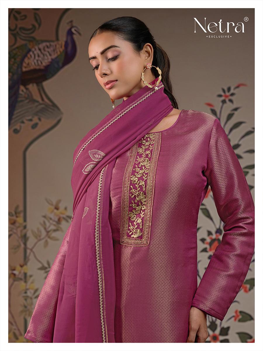 Niyati Netra Pure Bemberg Pant Style Suits Exporter India